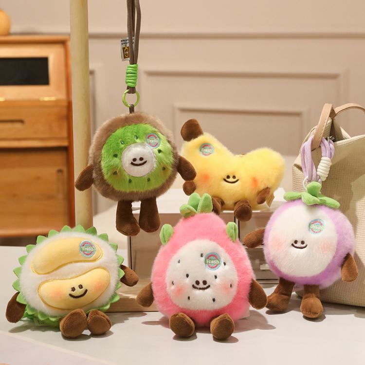 Jouet en peluche pendentif fruits