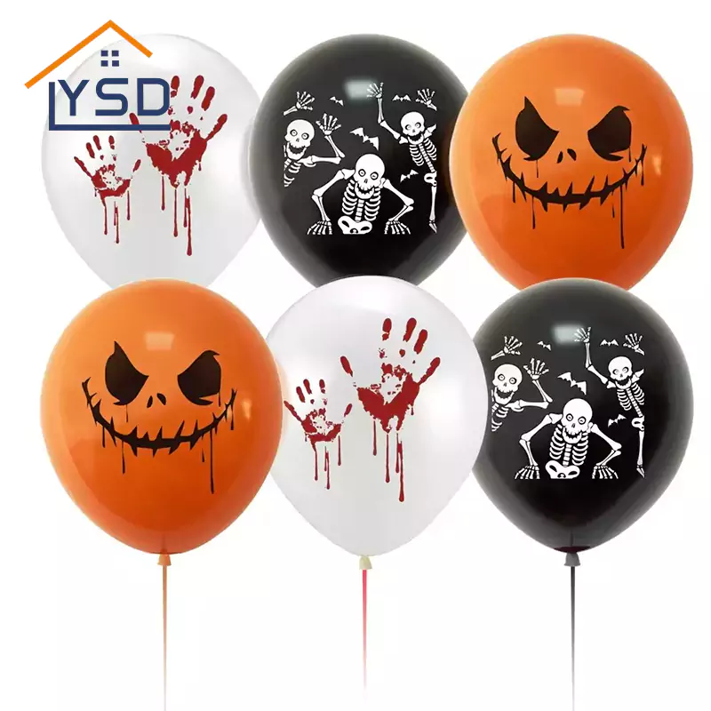 Ballons en latex imprimés d'Halloween