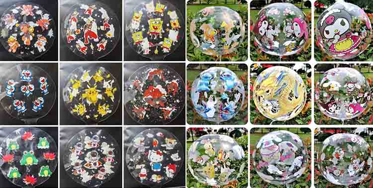 24 inch printed bobo balloons