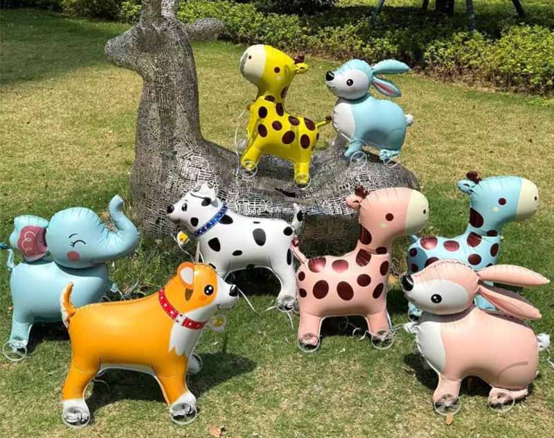 standing puppy aluminum foil balloons