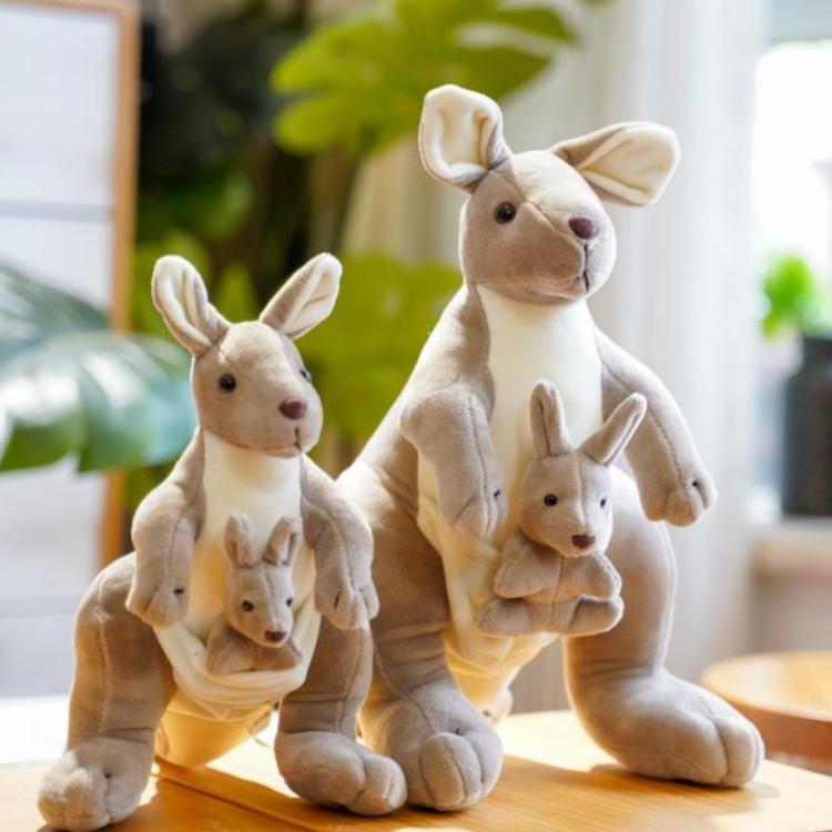 Kangaroo plush toy with joey supplier