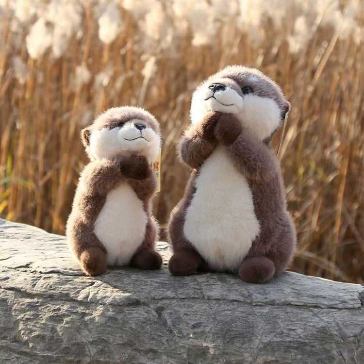 Jouets en peluche loutre