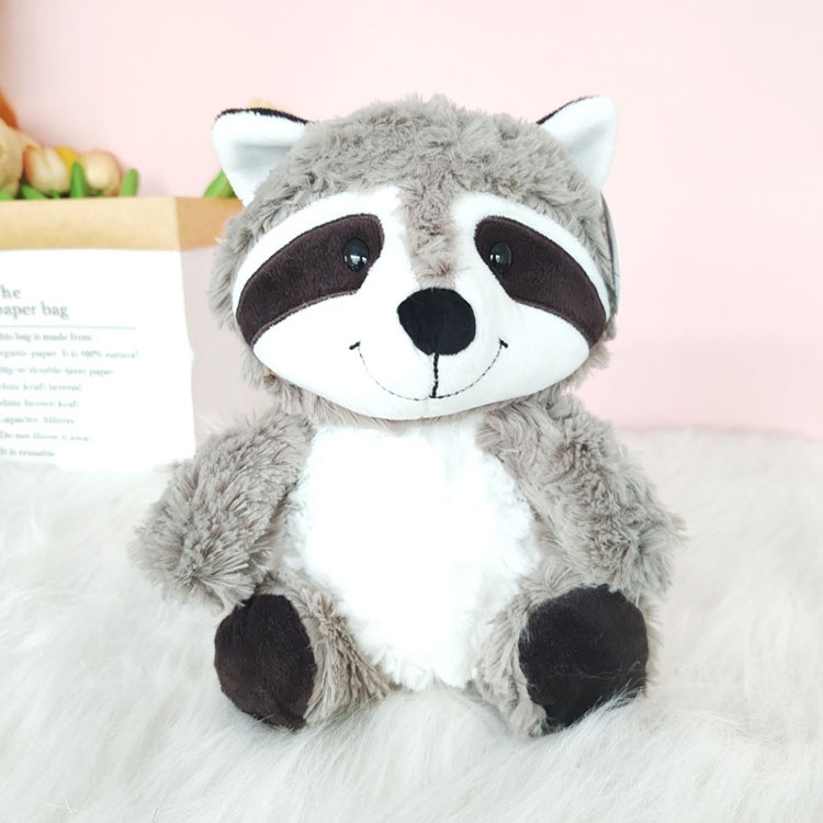 Peluche raton laveur avec grosse queue moelleuse