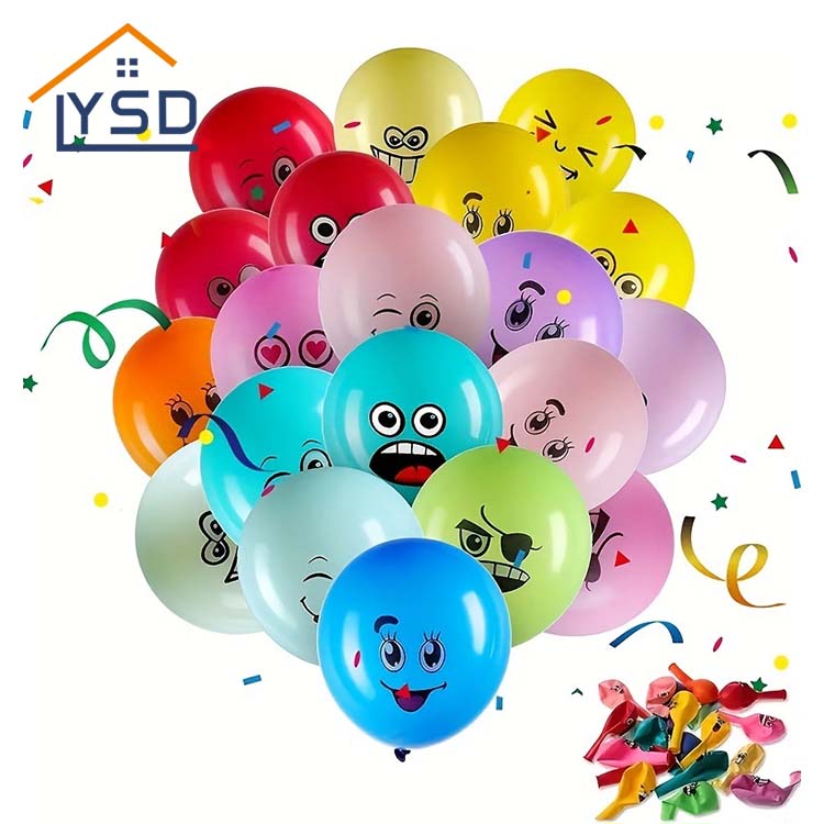 Ballon de latex de visage souriant