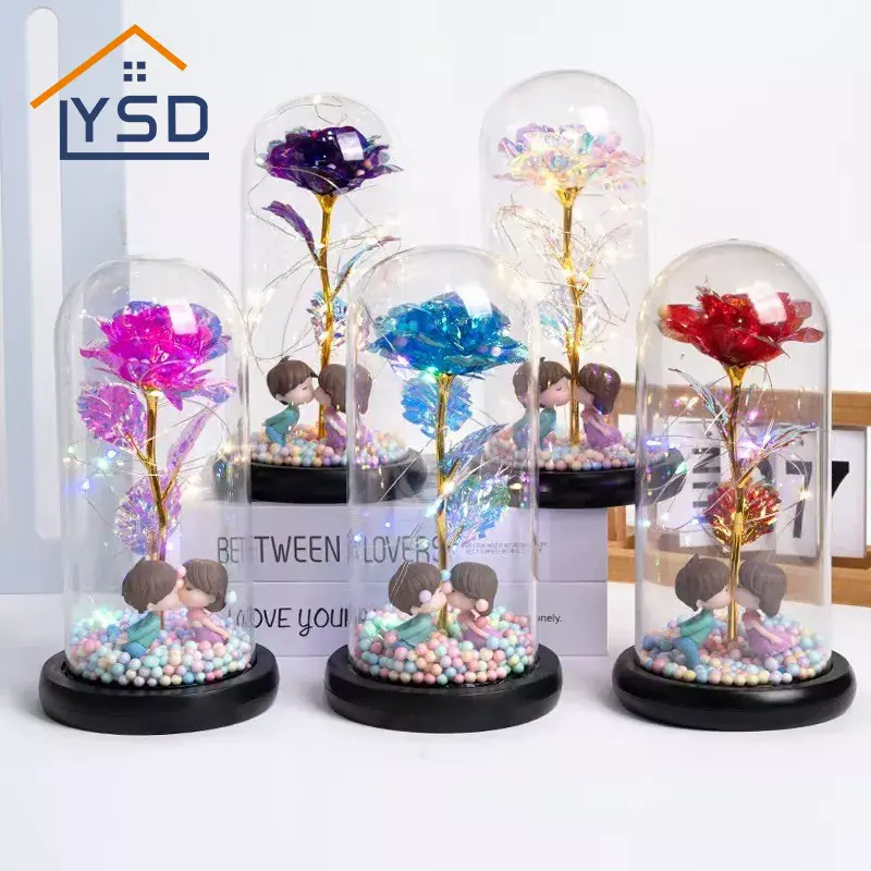 Fleurs de dôme en verre pour la Saint-Valentin