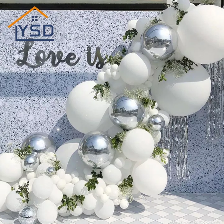 Ensemble de ballons en latex blanc